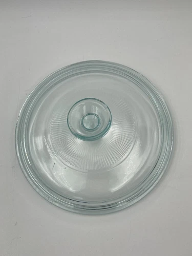 Pyrex Glass Replacement Lid G1C Clear Round Fluted Lid With Knob 8 3/4” G-1-C