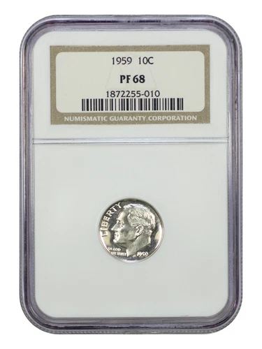 1959 10C NGC PR68 - Roosevelt Dime