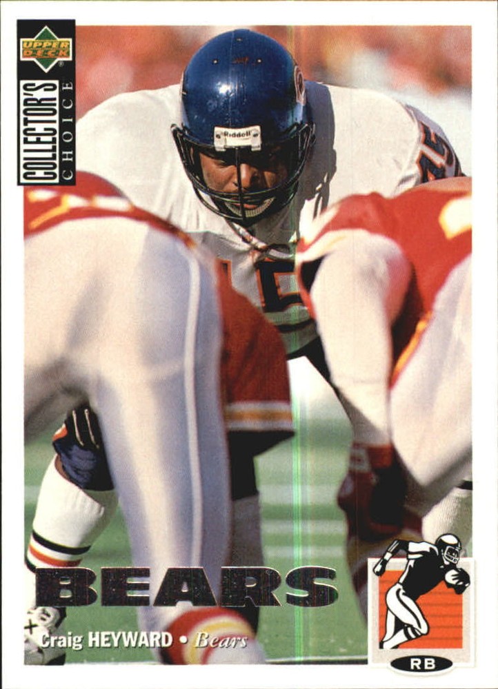 1994 Collector's Choice Silver Chicago Bears Football Card #199 Craig Heyward