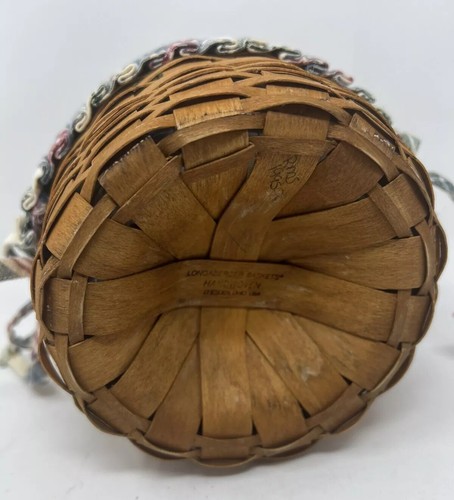 Longaberger Small Fruit Basket Handle Cloth Liner & Protector Signed - Picture 4 of 4