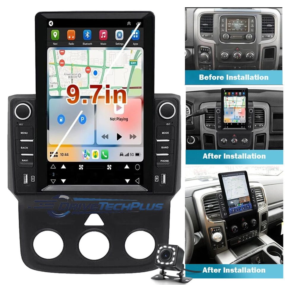 Android 13 Carplay Car Radio Stereo GPS For 2013-2018 Dodge Ram 1500 2500 3500 Foto 3 de 4