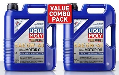 LIQUI MOLY 2332 Leichtlauf High Tech 5W-40 Full Synthetic Engine Oil 5L - 2 pack
