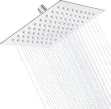 Bathroom Chrome 8 in Square Rainfall Shower Head Ultra Thin Top Shower Head