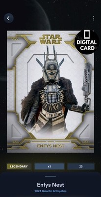 25cc ENFYS NEST GALACTIC ANTIQUITIES GOLD CHROME LEGENDARY Star Wars Card Trader
