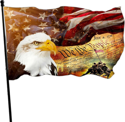 We the People 1776 American Flags with Eagle 4Th of July Patriotic Amercian Flag