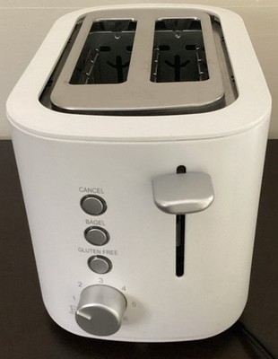 Ambiano 2 Slice Toaster Extra Wide Slots WhiteSilver~Bagel Toaster~Bread Toaster