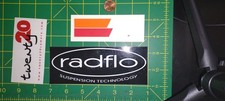Radflo Decal Sticker Black Vinyl Logo Suspension Technology 6 X 3 In Adhesive