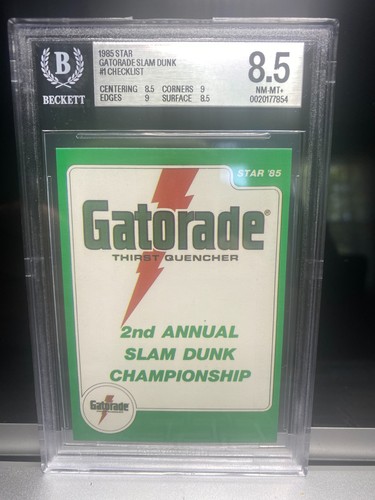 Checklist #1 card from 1985 Star Gatorade Slam Dunk