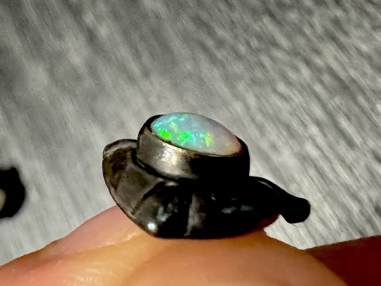 Triangular Stud Earrings Sterling 925 White Natur… - image 2