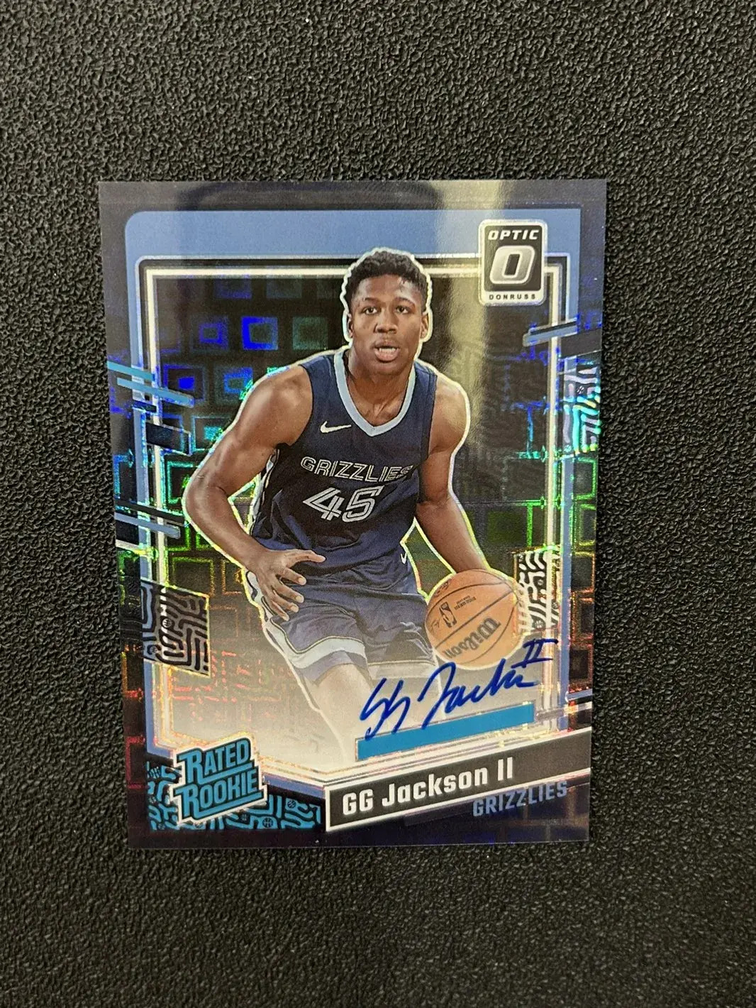 2023-24 Optic GG Jackson II Rated Rookie Auto Black Pandora /25 #260 Prizm RC