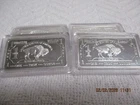 Set Of 2  1 Troy oz German Silver Buffalo Bar memorabilia