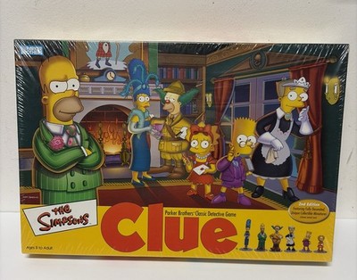 Clue Board Game 2002 THE SIMPSONS Parkers Brothers MIB NEW SEALED