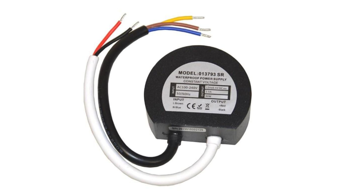 LED Socket Power Supply Eco Hermetic IP67 12V 2.5A 30W 013793