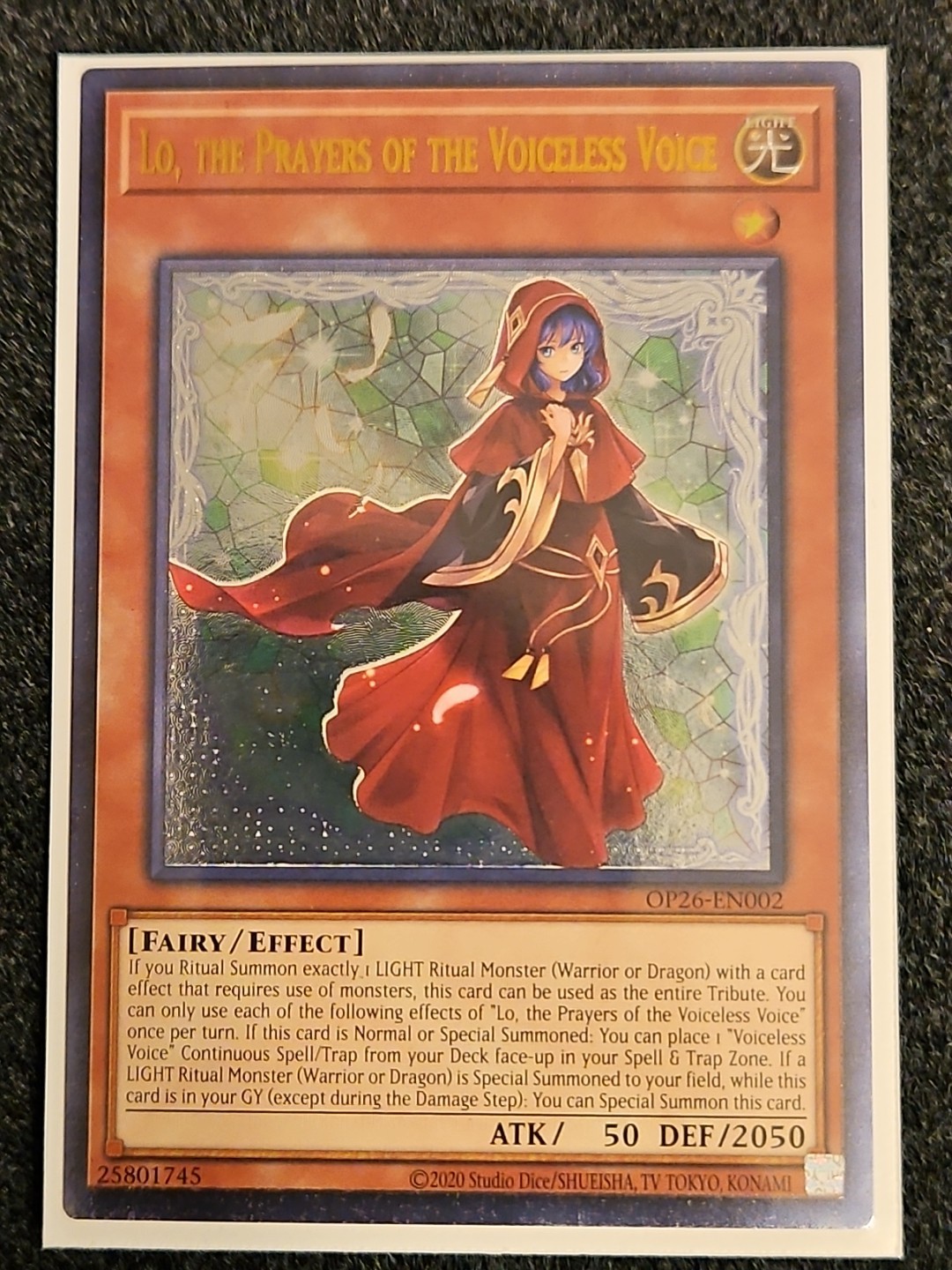 Lo, the Prayers of the Voiceless Voice OP26-EN002 (YuGiOh OTS Tournament Pack 26) — is it worth grading?