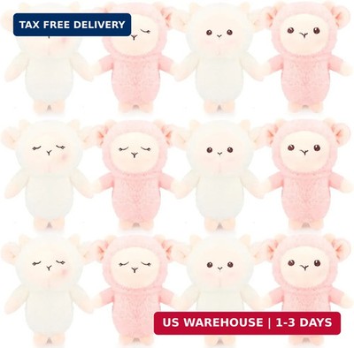 Libima 12 Pcs Mini Lamb Plush Keychain Bulk 4.7 Inch Sheep Stuffed Animal Soft A