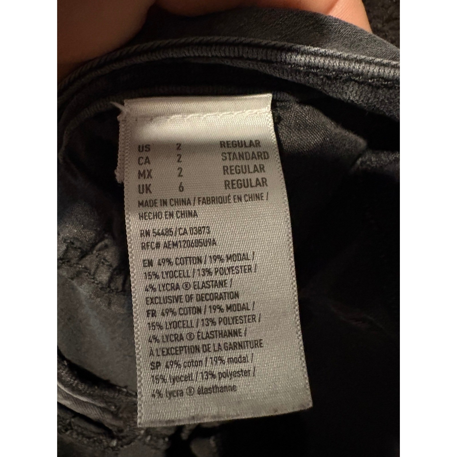 American Eagle Super Stretch Gray Distressed Skin… - image 13