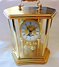 HERMLE GERMAN quartz battery MANTLE CLOCK Working clock NO SUSPENSION SPRING.