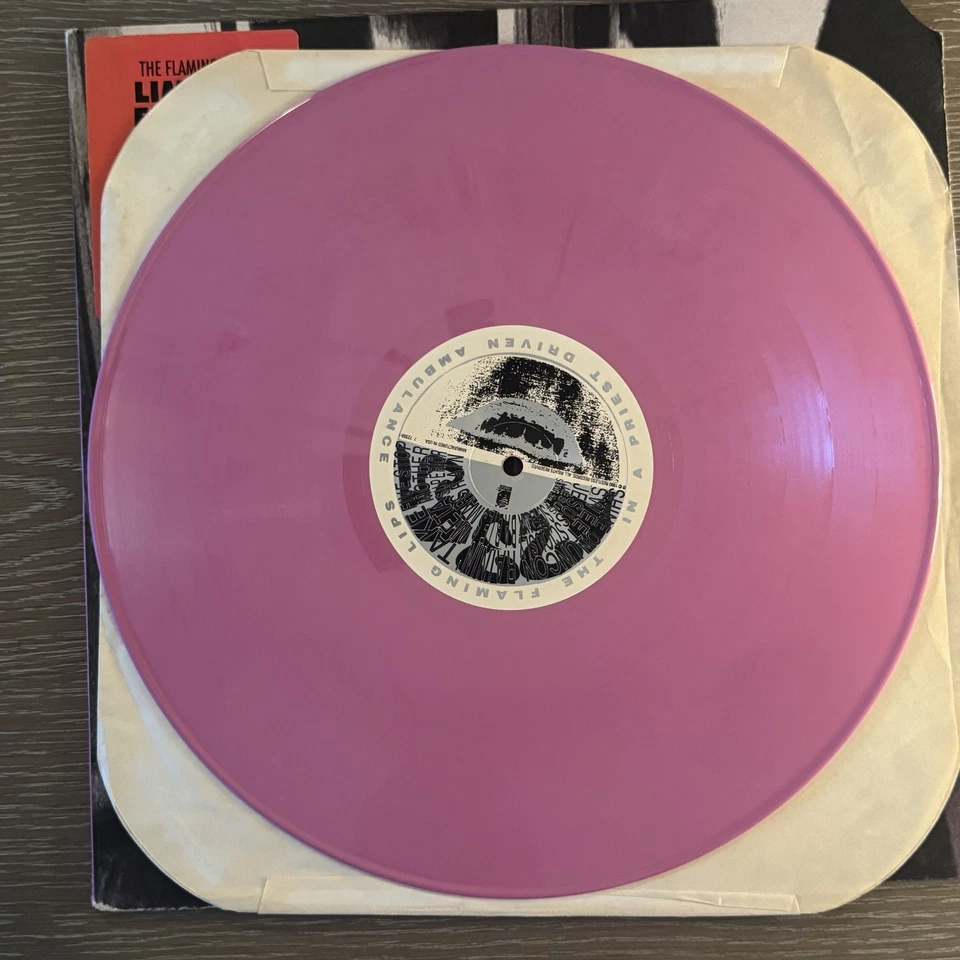 FLAMING LIPS In A Priest Driven Ambulance US 1990 Restless VIOLET VINYL EX/EX - Image 2 of 4