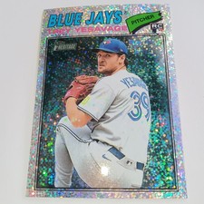 2026 Topps Heritage Trey Yesavage RC Blue Jays #245 Chrome Silver Sparkle