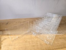 17x Clear Acrylic Slatwall Shelves 300x150mm Job Lot Retail Display