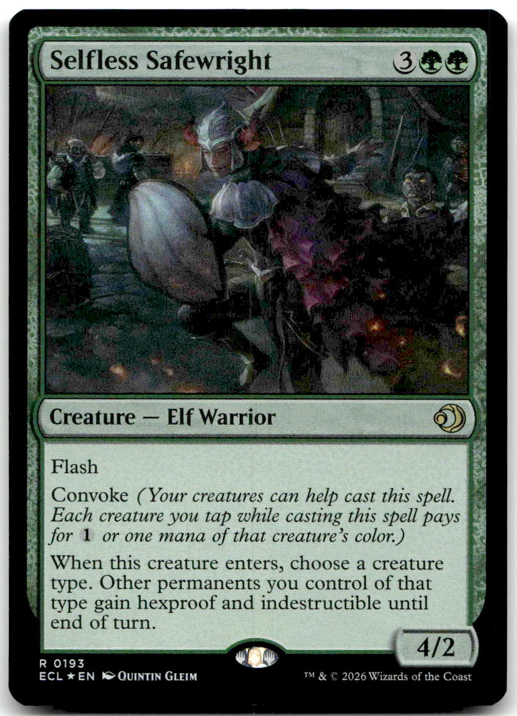 MTG Selfless Safewright Lorwyn Eclipsed ECL #193 rare Foil NM $SALE$!