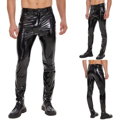 Müheloser Stil bequeme Herren Lederhose mit Reißverschluss überall zu tragen