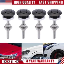 4x For Push Button Quick Release Hood Bonnet Pins Lock Clip Car Bumper Latch Kit