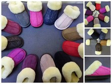 Sheepskin Fur Slippers Warm Soft Anti Slip House Shoes Men Women