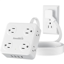 10Ft Power Strip with Surge Protector, 8 Outlets 4 USB Ports Extension Cord, ...