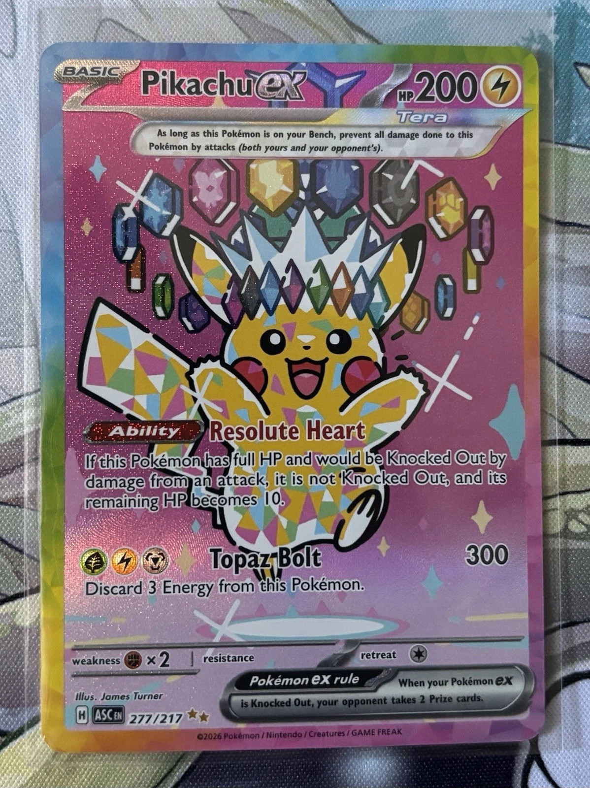 Pikachu ex 276/217 Me: Ascended Heroes Holo
