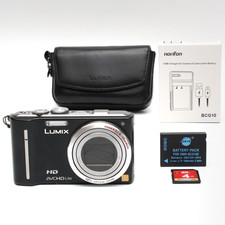 Panasonic LUMIX DMC-TZ10 Digital Camera 12.1MP + Battery SD Card Charger Tested