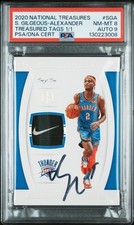 2020 NATIONAL TREASURES TREASURED TAGS SHAI GILGEOUS-ALEXANDER 1/1 PSA 8 AUTO 9