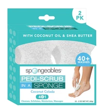 Spongables Pedi Scrub Foot Exfoliating 20+ Wash Sponge