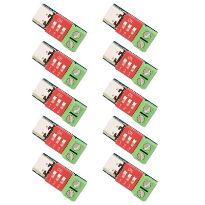 PD3.0 Trigger Board 10pcs USB-C 100W Fast Charge Support 4-22V Input Voltage