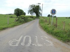 Photo 6x4 Dead-end road, Milltown Ardstraw Heading south-west from Coolag c2018