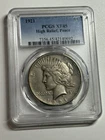 1921 Peace Silver Dollar $1 PCGS XF 45 Nice Original High Key Relief Key Date