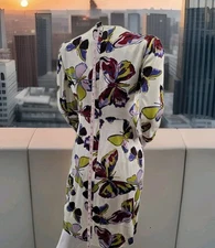 Andrew GN Butterfly Couture Dress SZ 42 Multicolor Floral & Sequin Appliqué Midi