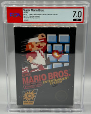 Super Mario Bros Nintendo NES Hangtab CIB Complete PSA 7.0 Graded NOT WATA