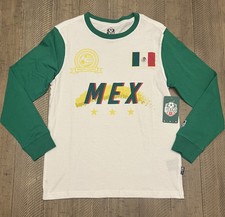 NWT - Mexico World League Soccer White Long Sleeve Shirt Sz Youth Medium (14-16)