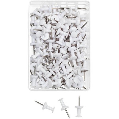 2x 100 Pin Wand Nadeln Weiß  für Pinwand Push Pins Weiss Pinnwand