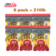 6 Pack, Purina  Tidy Cats  24/7 Performance Clumping Multi-Cat Clay Cat Litter