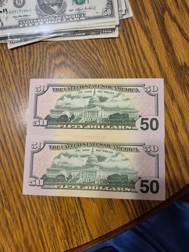 2013 Two VF-CU Sequential $50 Dollar Low Serial **STAR NOTES ** - Picture 4 of 4