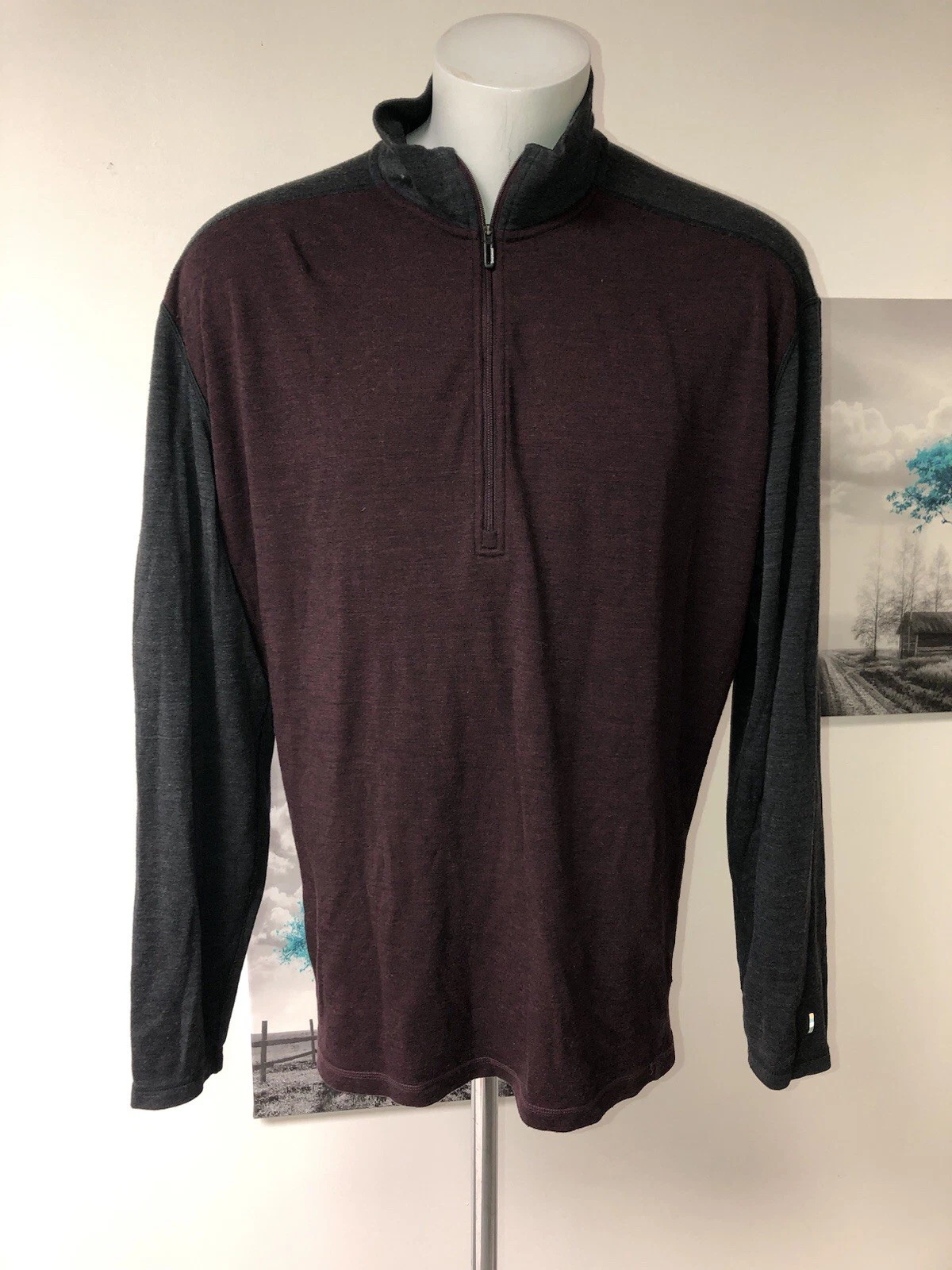 Smartwool Merino Wool Men’s 1/4 Zip Shirt size Xxl Great Cond