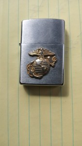 Marine Corps Zippo Lighter With Eagle, Glove, And Anchor