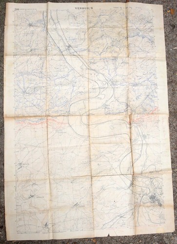 Carte canevas de tir VERDUN . B - MEUSE - 1917 - WW1 - Afbeelding 1 van 3