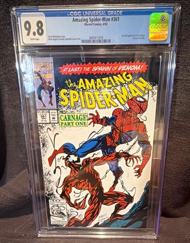 Amazing Spider-Man #361 CGC 9.8 (1992) Carnage Part One Marvel Comics