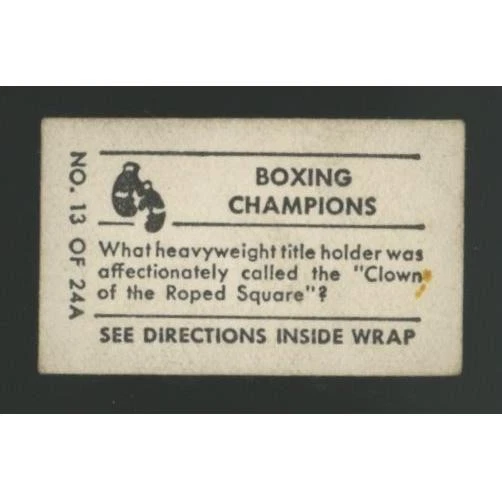 1948 Topps Magic Max Baer Boxing Champions #13 VG - Image 2 of 2