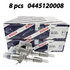 8x Genuine 0445120008 Fuel Injectors For 2001 2002 2003 2004 6.6l Duramax Lb7 Us
