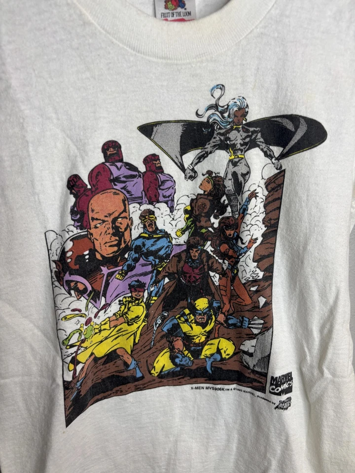 Camisa De Colección X-Men Niños 10-12 Blanca Marvel Comics Gráfico Hecha en EE. UU. 1991 90s Foto 2 de 4