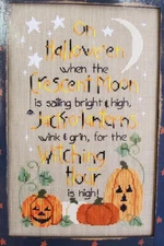 Waxing Moon WITCHING HOUR Cross Stitch Chart #110